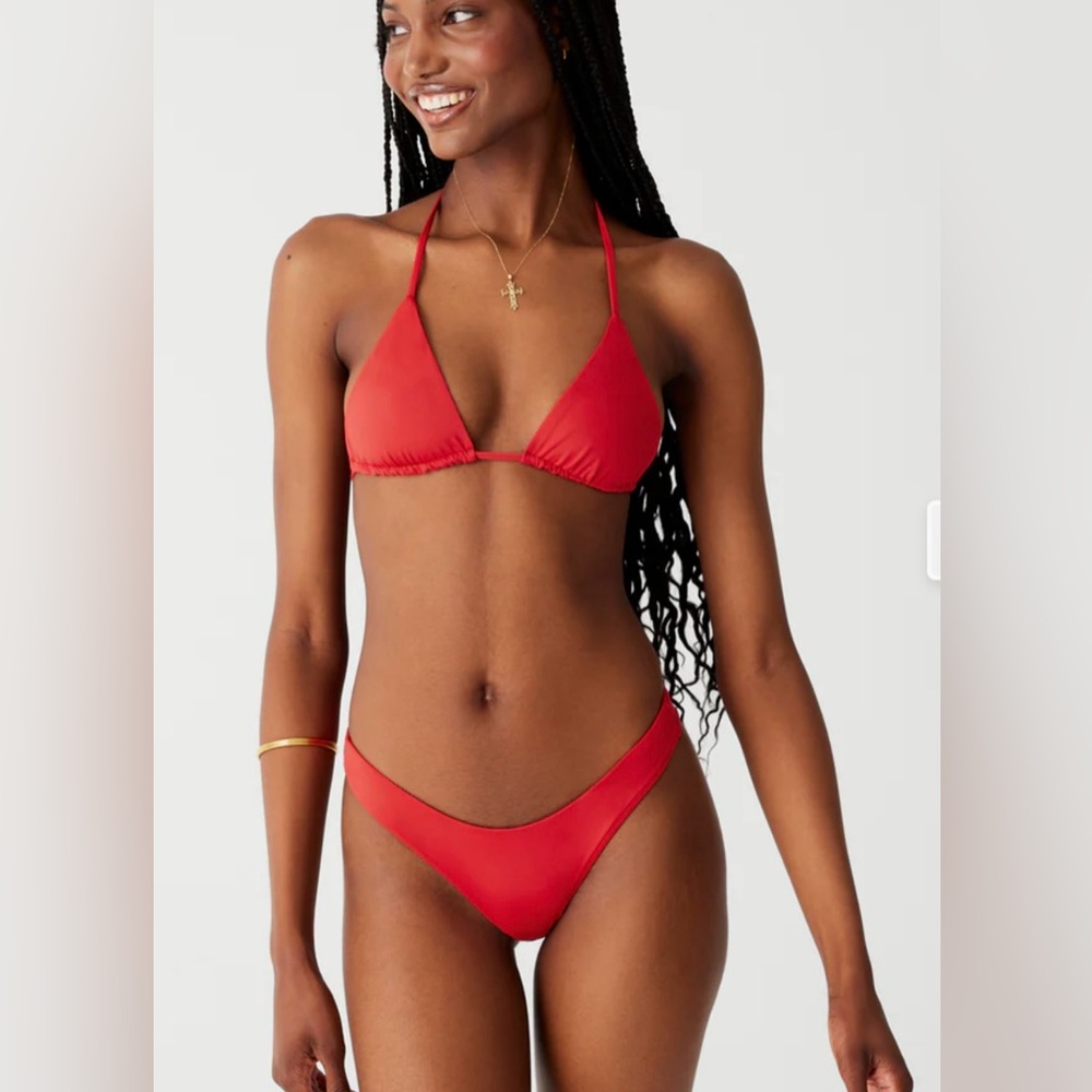 Frankie’s Bikinis - NWT - Red - Nick Top / Size: S - Tia String Bottom - Size XS